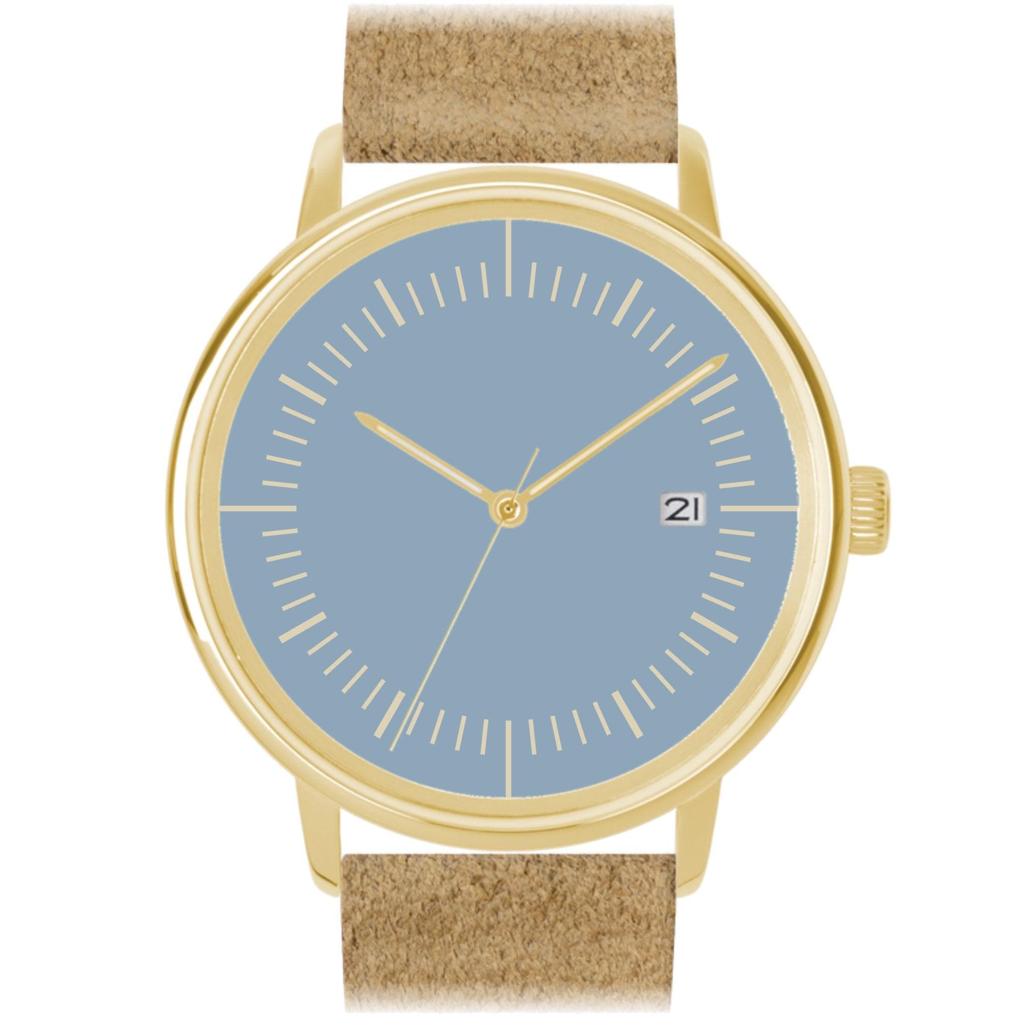 Eisblau in Gold