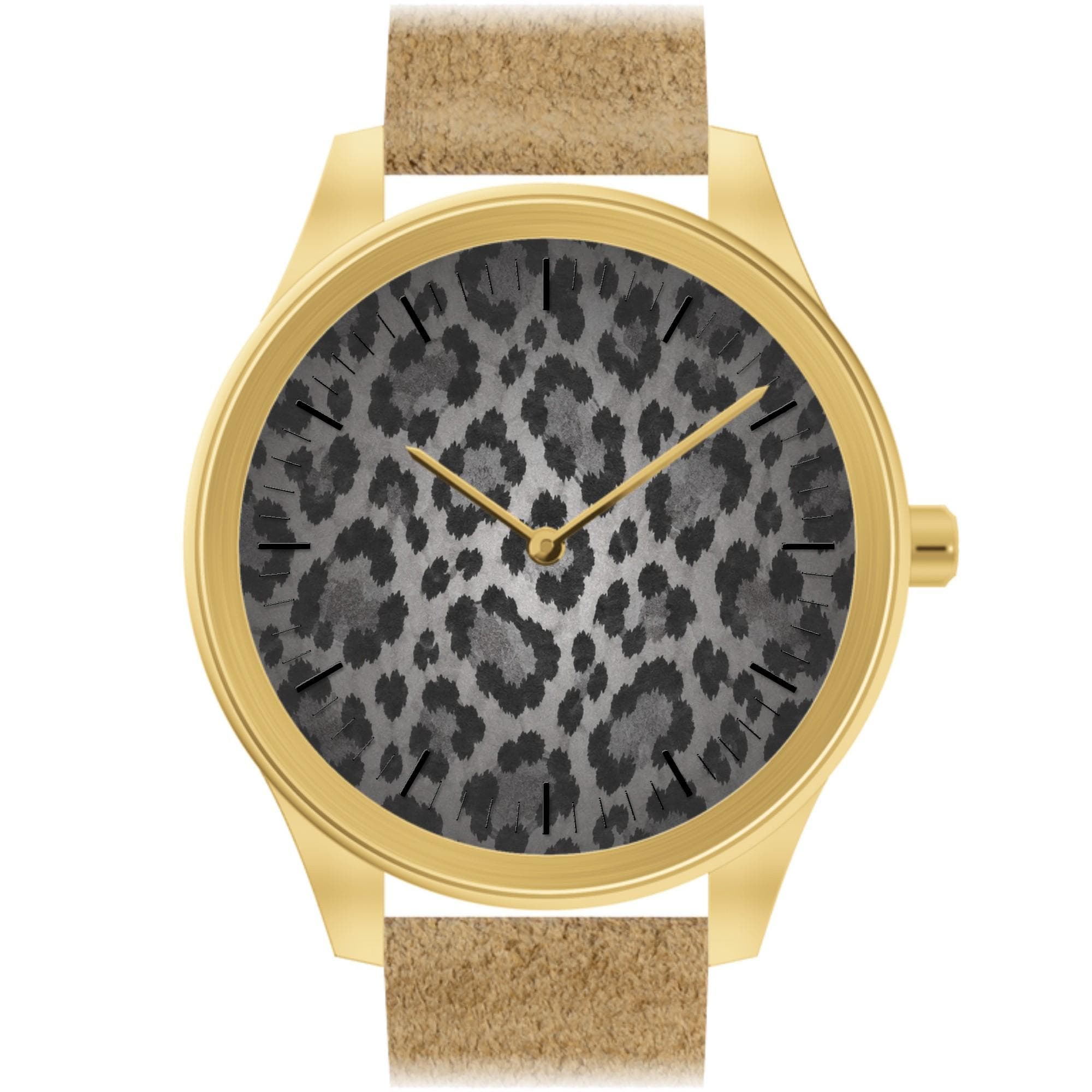 Leopard Grau in Gold